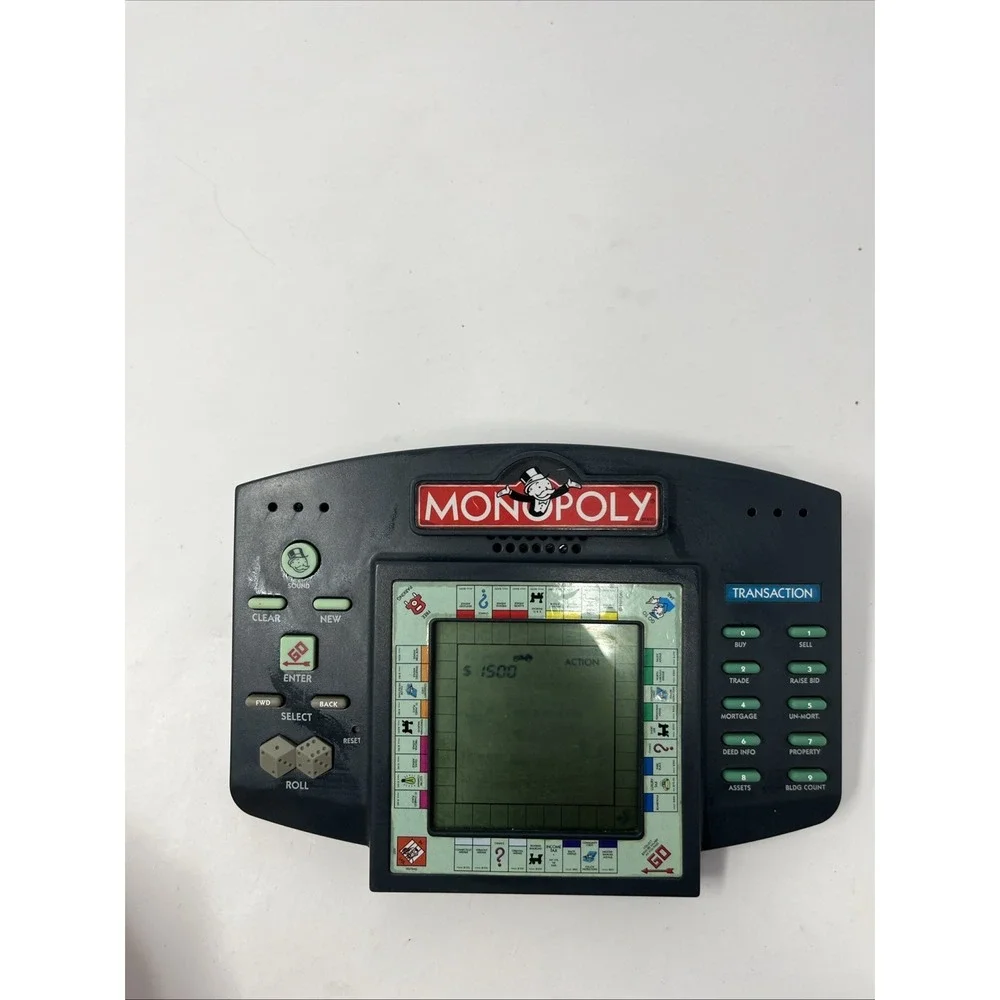 Vintage Monopoly Hand Held Tavel Electronic Game (Hasbro, 1997) Tested‎